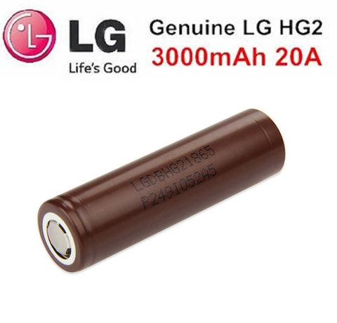 LG HG2 (Chocolate) 18650 3000mAh 20A Battery